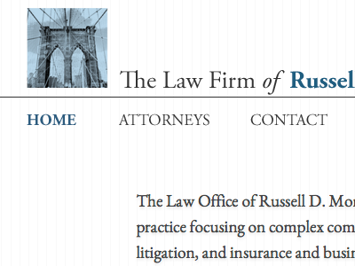 Homepage Hed for Legal Client