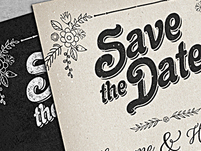 Save The Date Postcard 1 blackboard engagement invitation marriage postcard retro save the date typography vintage wedding wedding card wedding invitation