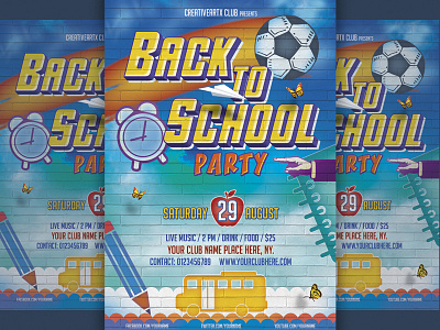 Back to School Party Flyer