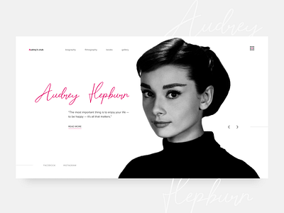 Audrey Hepburn's  fan club Minimal Concept