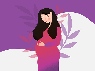 Pregnant. Illustration to the project of the public organization design flat girl graphic design illustration plants pregnant vector