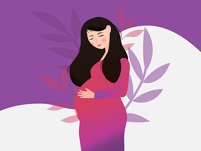 Pregnant. Illustration to the project of the public organization