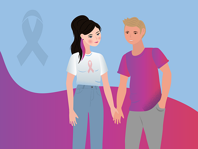 Couple in love. Illustration to the project of the public organi aids boy couple design flat girl graphic design hiv illustration love vector