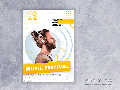 Music festival flyer design design flyers flyer leaflet poligraphy