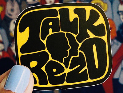 Talk Rezo clientwork custom lettering hand drawn handlettering jerryokolo lettering logo designer logodesign logotype procreate stickerdesign stickermule stickers typography