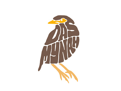 Das Mynah bird clientwork custom lettering fly hand drawn handlettering itsjerryokolo jerryokolo lettering logo designer logodesign logotype myna mynabird procreate tshirt typography wings