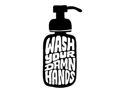 Wash Your Damn Hands clientwork coronavirus covid 19 covid19 custom lettering customtype hand drawn hand lettering health hygiene itsjerryokolo jerryokolo logotype logotypedesigner sticker stickermule typography typography art