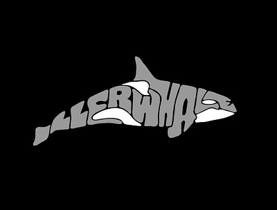 illerwhale digitalart fish fish logo hand drawn handlettering handmade itsjerryokolo jerryokolo killer whale lettering logo designer logodesign procreate sticker swim tshirtdesign typography whale whale logo