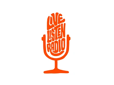 Live Listen Radio clientwork custom lettering hand drawn handlettering itsjerryokolo jerryokolo lettering logo designer logotype logotype designer microphone podcast podcast art podcasting procreate radio typography