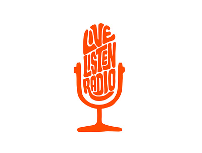 Live Listen Radio clientwork custom lettering hand drawn handlettering itsjerryokolo jerryokolo lettering logo designer logotype logotype designer microphone podcast podcast art podcasting procreate radio typography