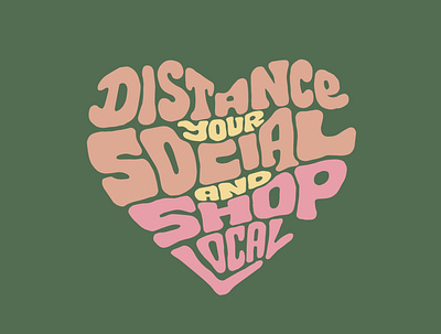 Distance your social clientwork coronavirus covid 19 covid19 digitalart ecommerce hand drawn itsjerryokolo jerryokolo lettering logodesign logotype logotype designer procreate shop shopify social distance social distancing stickermule typography