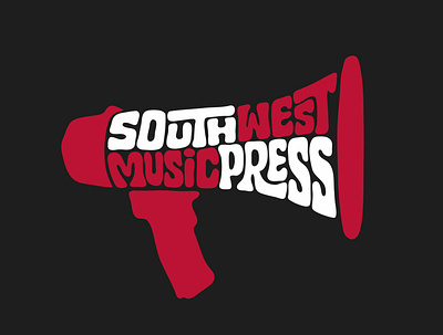 South West Music Press band clientwork hand drawn handlettering itsjerryokolo jerryokolo logo designer logodesign logotype megaphone music music player press procreate studio typography