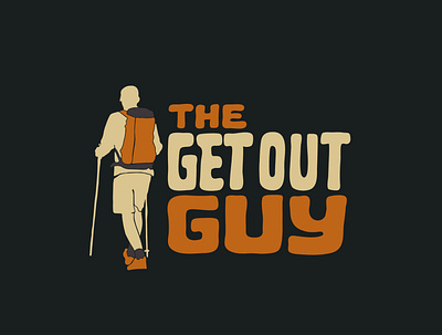 The Get Out Guy adventure adventures blog blogger clientwork custom lettering digitalart hand drawn hand drawn logo hiking itsjerryokolo jerryokolo logo logo design logotype mountain procreate travel typography vlog