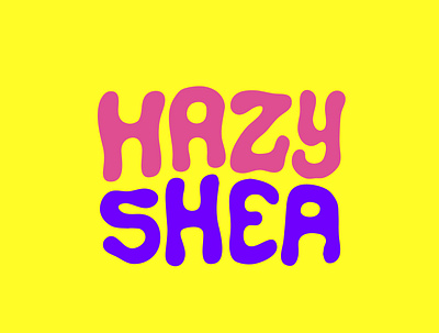 Hazy Shea cannabis clientwork hand drawn handlettering hazy itsjerryokolo jerryokolo logo designer logodesign logotype marijuana marijuana logo procreate psychedelic sativa typography