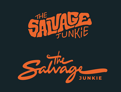 The Salvage Junkie clientwork custom lettering design hand drawn lettering logo logo designer logotype procreate typography