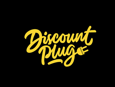 Discount Plug client work custom lettering design hand drawn lettering logo logo designer logotype procreate typography