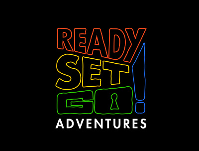 Ready Set Go Adventures clientwork digitalart flat hand drawn handlettering lettering logo logotype procreate typography