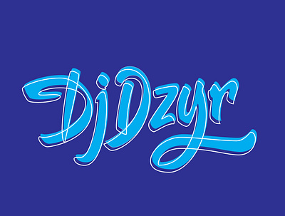 Dj Dzyr clientwork club club night clubbing custom lettering digitalart dj dj logo hand drawn handlettering lettering logo logotype procreate typography