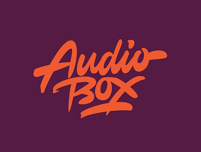 Audio Box clientwork custom lettering digitalart drawing hand drawn handlettering lettering logo logo designer logotype music musician musiclogo procreate record label records studio typography