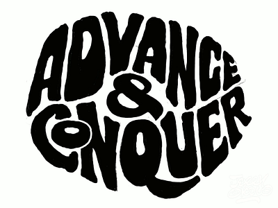 Advance & Conquer - Process Video branding clientwork custom lettering design drawing hand drawn lettering logo logodesigner logotype poster print process procreate typography typographyvideo video