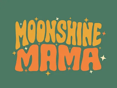 Moonshine Mama branding clientwork custom lettering drawing hand drawn handdrawn illustration logo logo designer logodesign logotype moonshine procreate tshirt tshirtdesign typography