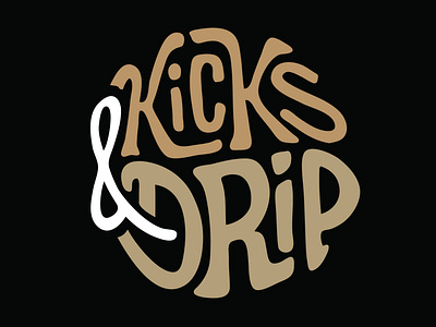 Kicks & Drip clientwork custom lettering footlocker hand drawn handlettering lettering logo logo designer logodesign logotype logotype designer procreate sneakerbrand sneakerhead sneakers typography