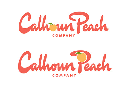 Calhoun Peach Company brushlettering clientwork custom lettering custom type design hand drawn handlettering lettering logo logo designer logodesign logotype logotypedesign peach peachlogo procreate typography