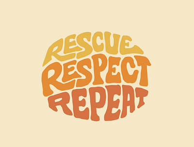 Rescue Respect Repeat adventure campfire camping clientwork custom lettering digitalart hand drawn handlettering hiking lettering logo logo design logo designer logodesign logotype procreate typography