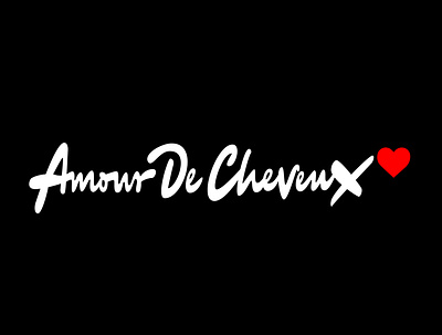 Amour De Cheveux brush lettering brushpen brushscript clientwork custom lettering digitalart france french hair hand drawn handlettering jerryokolo lettering logodesign logotype love procreate typography