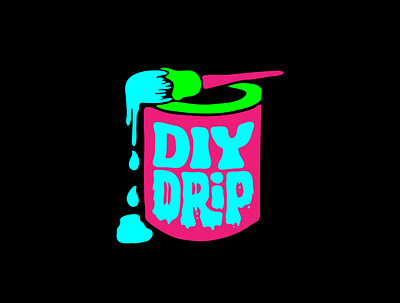 DIY Drip artist artistic clientwork design digitalart diy hand drawn handlettering jerryokolo lettering logodesign logotype logotypedesign logotypedesigner neon painter painting procreate typography