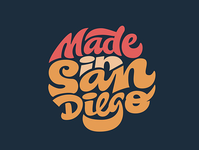 Made in San Diego california clientwork custom lettering digitalart hand drawn handlettering illustration lettering logotype logotype designer logotypedesign procreate san diego script typography