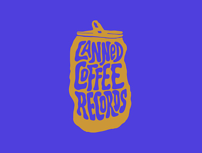 Canned Coffee Records clientwork coffee custom lettering digitalart hand drawn handlettering lettering logo designer logodesign logotype procreate record recordlabel typography