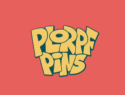 Plorpf Pins clientwork custom lettering digitalart ena enamel enamel pin hand drawn handlettering logo logo designer logodesign pins procreate typography