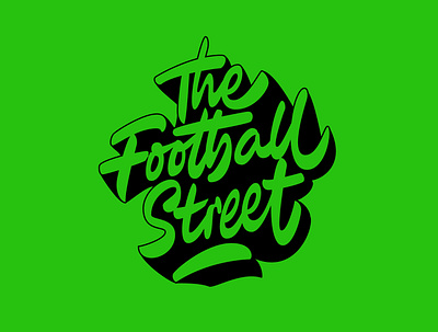 The Football Street brazil clientwork custom lettering digitalart fifa football hand drawn handlettering jerryokolo logo designer logodesign logotype procreate soccer typography