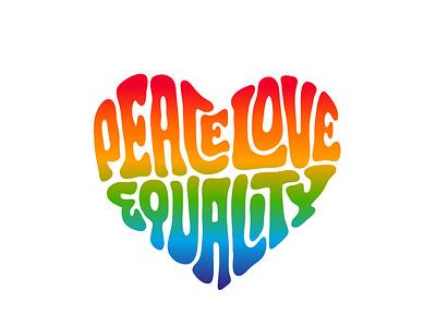 Peace Love Equality clientwork design digitalart gay hand drawn heart jerryokolo lettering lgbtq lgbtqia logo design logodesign logotype logotype designer logotypedesign love procreate typography
