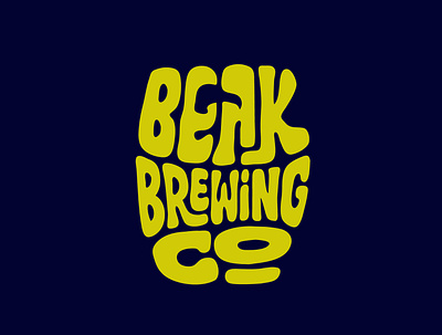Beak Brewing co beer beer can brewing brewing company clientwork craft beer craftbeer custom lettering hand drawn handlettering jerryokolo lettering logo designer logodesign logotype procreate typography