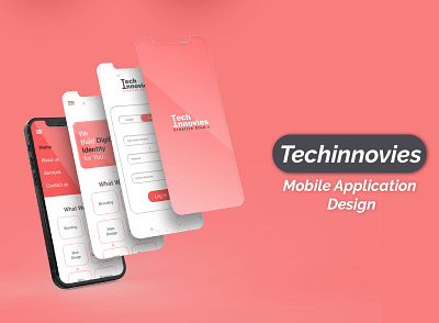 Mobile Application Design of Tech Innovies application application design branding design design art graphic design logo mobile application promotion ui user experience user interface
