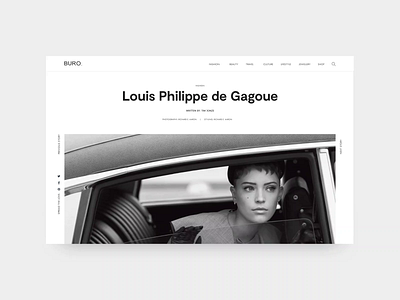 A Global Luxury Online Magazine p.2 article bold clean luxury magazine parallax prototype typography ui