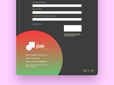 Josi Studio Landing Page