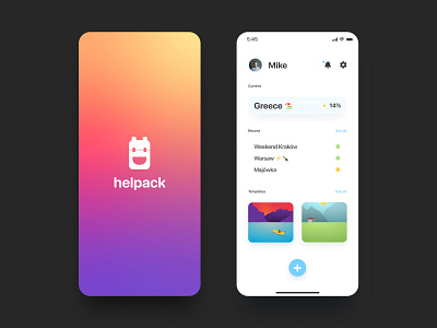 Helpack - Packing Mobile App app branding design mobile mobile app ui ux vector
