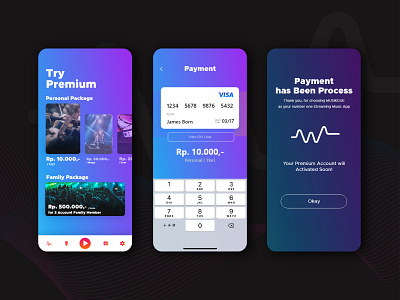 MUSIKGUE - Mobile Music Application (Premium Transaction Page)