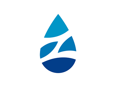 Zambullidos Icon blue brand branding business company design dive drop identity logo luxury minimal ollerweb sea water