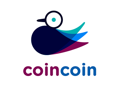 CoinCoin logo bitcoin coin currency duck logo