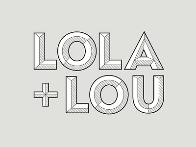 lola+lou engraved handmade logo typography