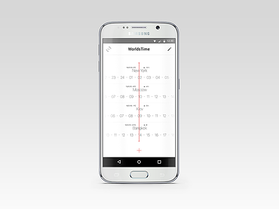WorldsTime Android App android app schedule timezones ui ux world clock worldtime