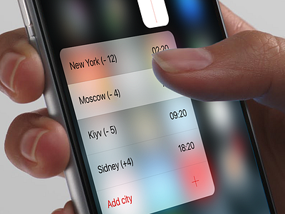 3D Touch in WorldsTime App 3d touch app ios mobile timezones ui ux worldstime