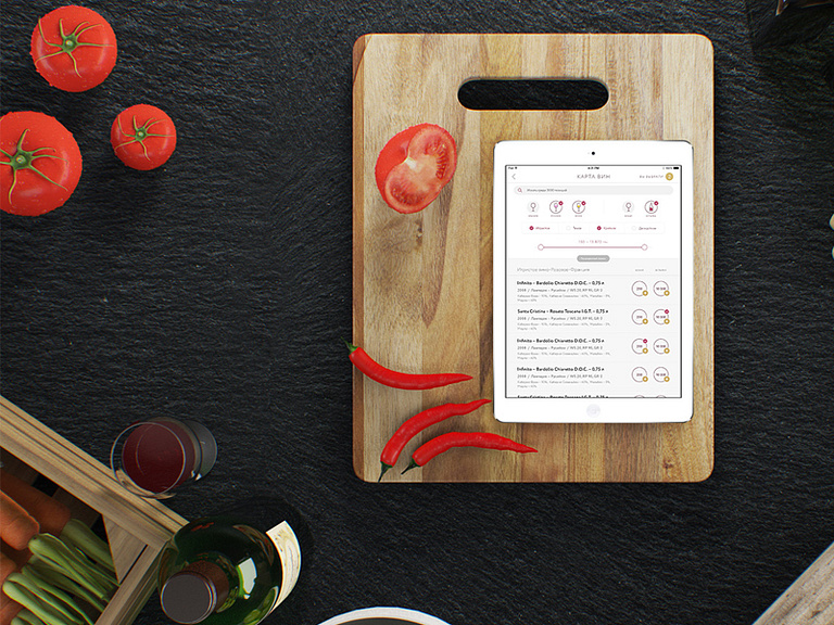 WineList App by the MakeApp on Dribbble