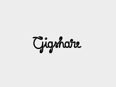 Gigshare Logotype branding calligraphy codoro studio graphic design design logo typography