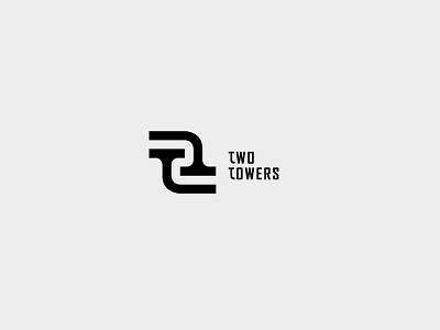 Two Towers Logo 2t brand branding codoro studio design graphic design identity logo mark monogram tt two towers