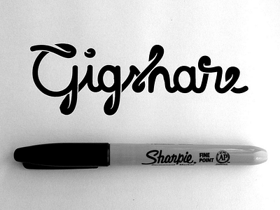 Gigshare Logotype calligraphy codoro studio gigs gigshare graphic design logo logotype share typography